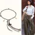 Ethnic-style Handmade Weave Tassel Belt 6W6JBT240