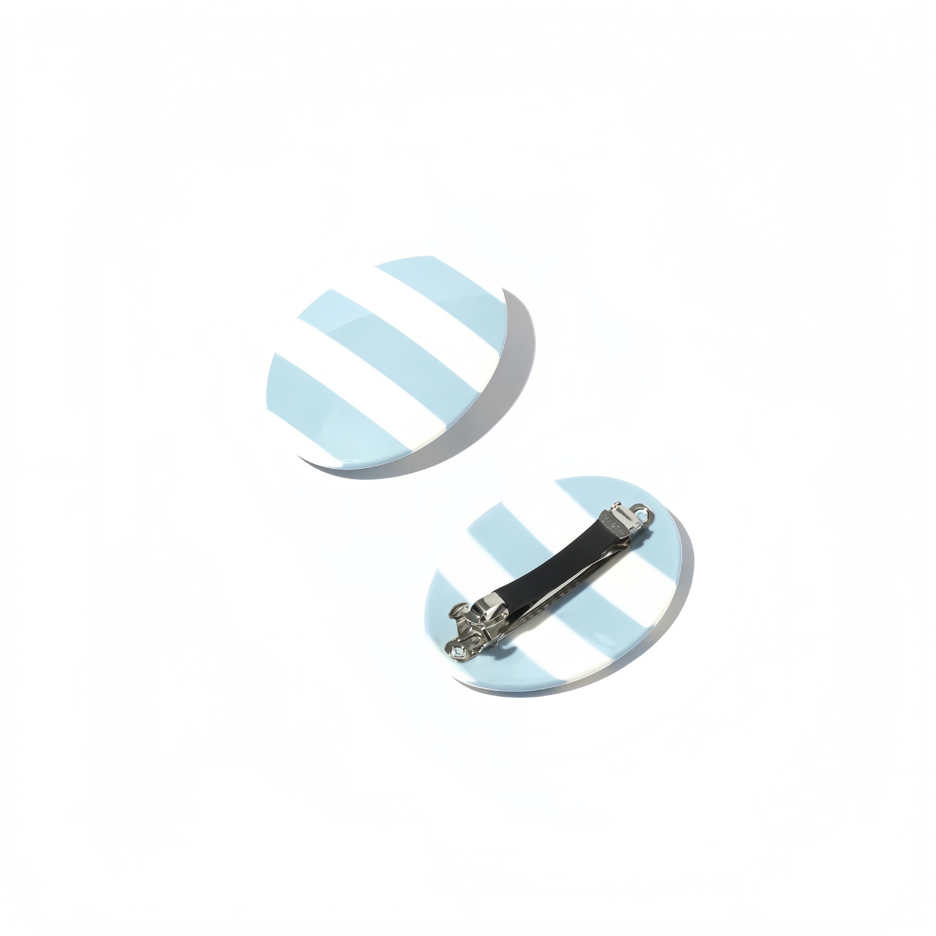 Sweet Striped Oval Mini Hair Barrette Clip 8AS6HCP260T