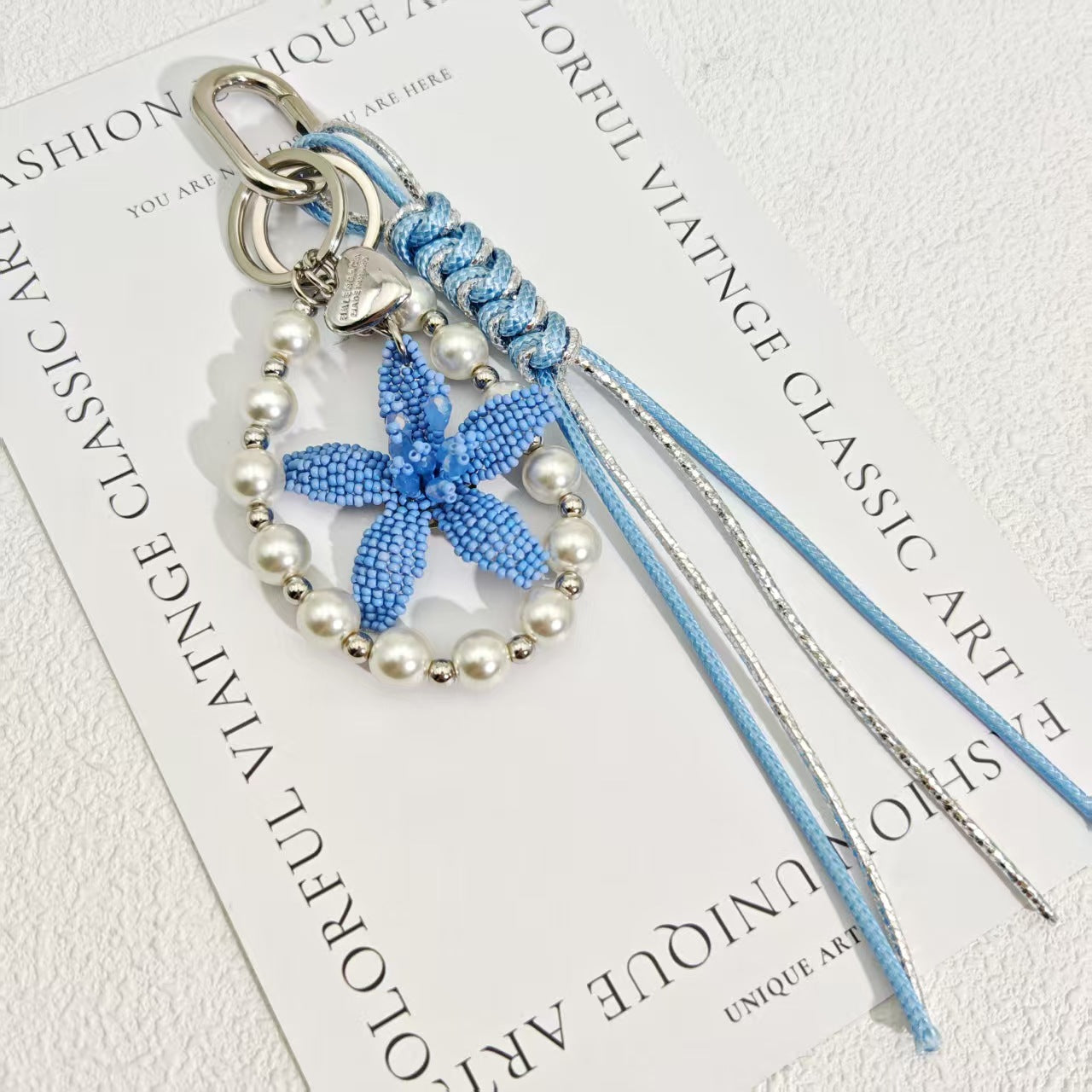 Beaded Flower Keychain Charm - DippedShop Wholesale - #0995