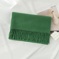 Warm Solid Color Tassel Scarf 6W6NSW305