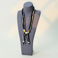 Chic Cashew Print Beaded Decor Silk Scarf 6W6NSI177