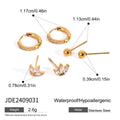 Gold Plated Rhinestone Hoops - DippedShop Wholesale - #9043