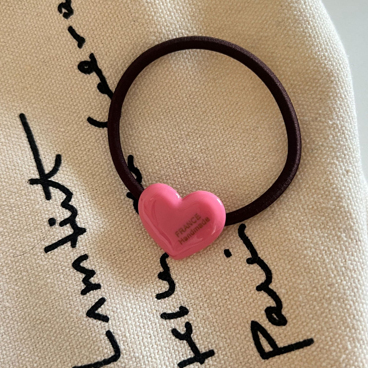 Vintage Heart Acrylic High Elastic Scrunchies 6W6HSR485