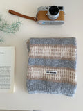 Plaid Jacquard Knit Scarf - DippedShop Wholesale - #4275