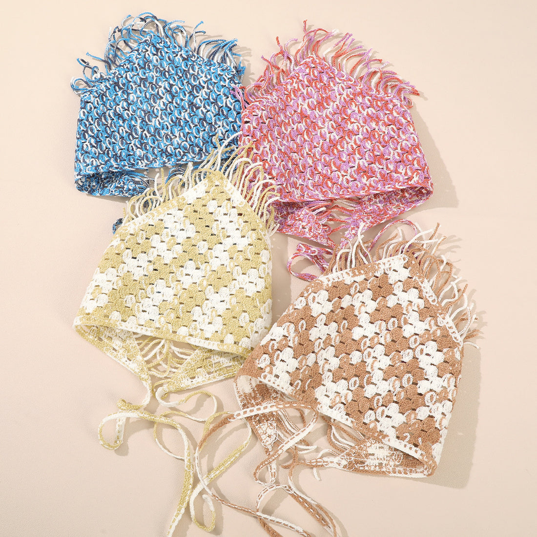 Boho Color Block Headscarf - DippedShop Wholesale - #0147