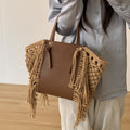 Vintage Hollow Tassel Large Capacity Tote Bag 8BW6BBG423T