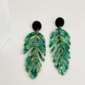 Minimalist Acrylic Leaf Tassel Earrings - DippedShop Wholesale - #5507