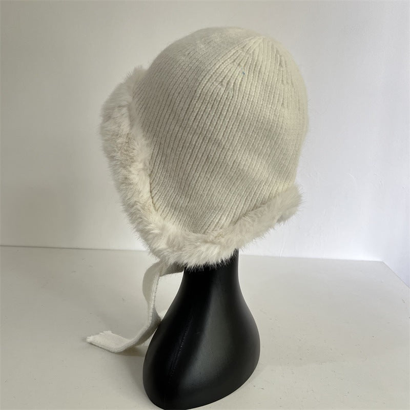 Faux Fur Earflap Beanie - DippedShop Wholesale - #7587