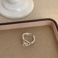 Love Heart Hollow Open Ring - DippedShop Wholesale - #5283