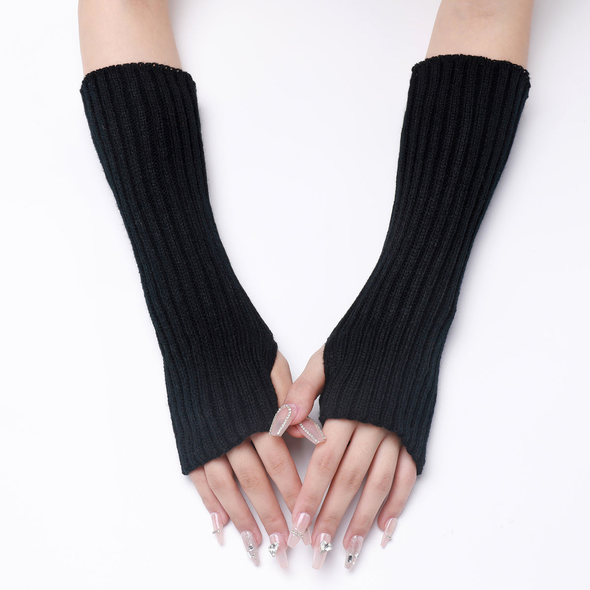 Long Fingerless Arm Warmers - DippedShop Wholesale - #4259