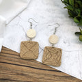 Rattan Dangle Earrings Beach - DippedShop Wholesale - #3715