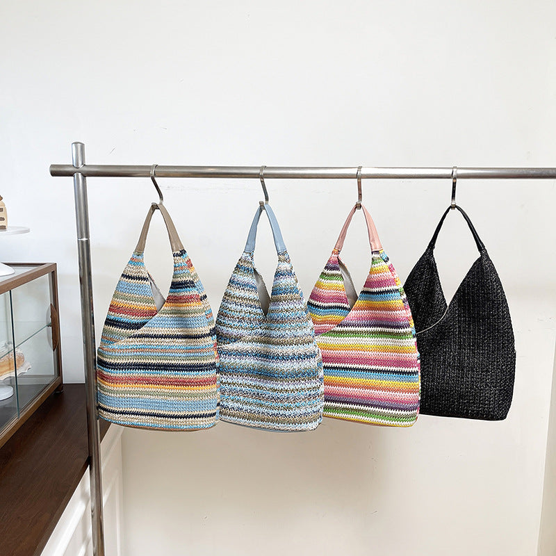 Trendy Colorful Woven Beach Shoulder Bag 6W10BBG2480