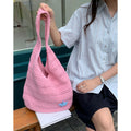 Solid Color Hollow Woven Shoulder Bag 6W10BBG1793