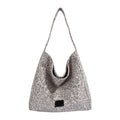 Vintage Cold-Grey Leopard Tote Bag 6W10BBG2367