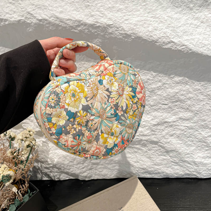 Floral Quilted Cosmetic Bag - DippedShop Wholesale - #1923
