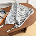 Sweet Floral Print Triangle Silk Scarf 6W6NSI203
