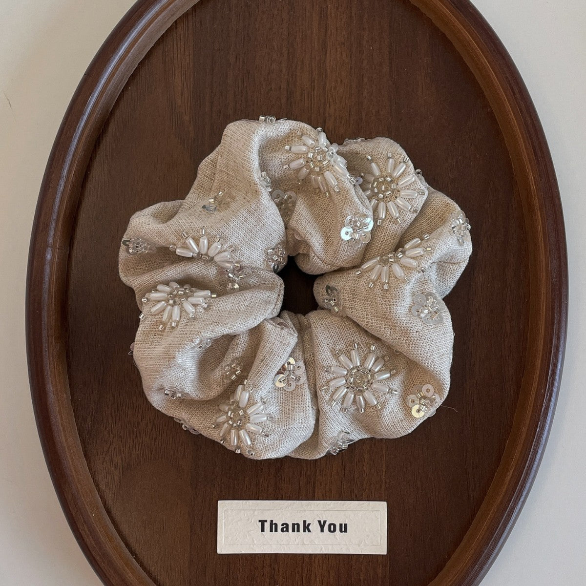 Flower Sequin Hair Scrunchie - DippedShop Wholesale - #9027