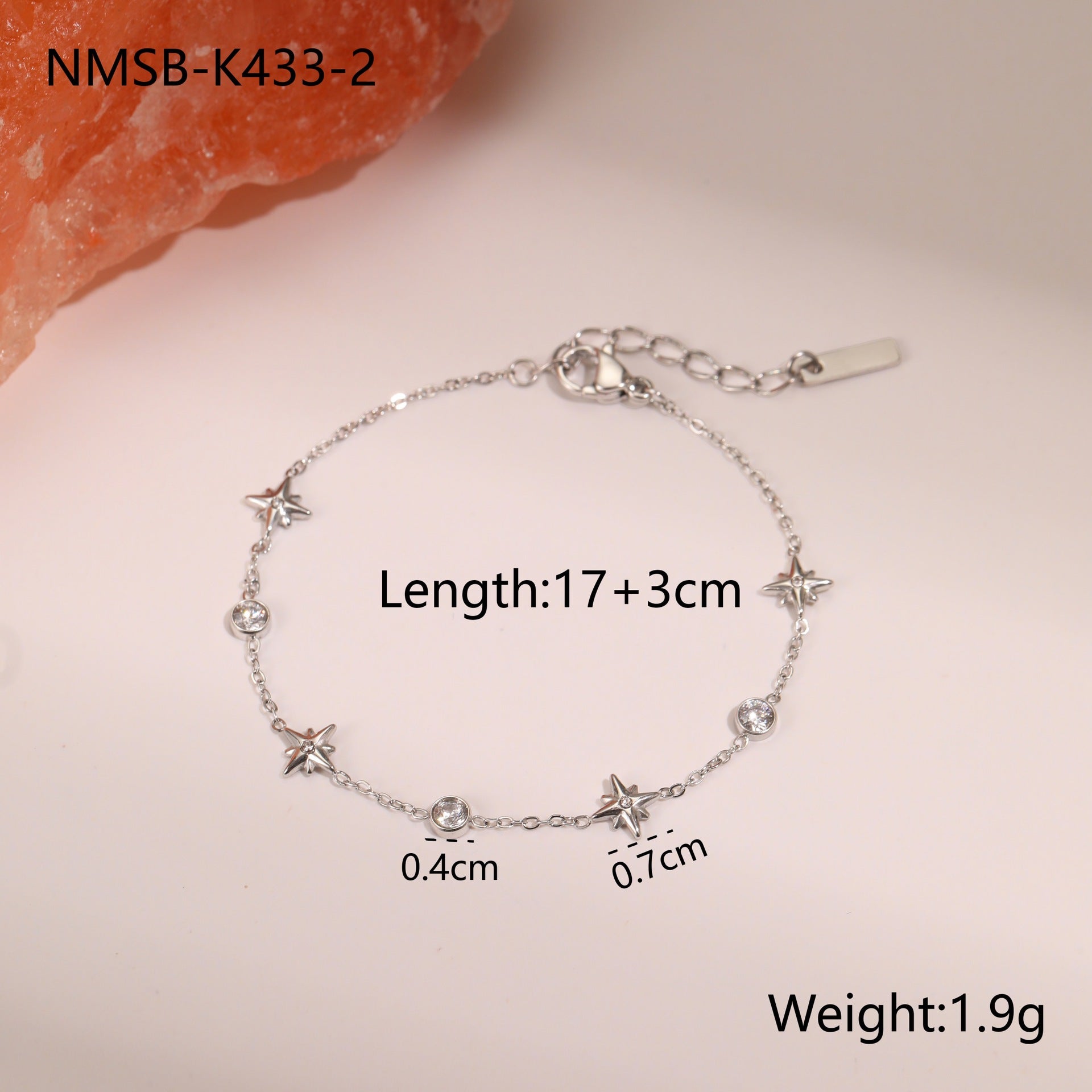Delicate Gold-Tone Zircon Star - DippedShop Wholesale - #0227