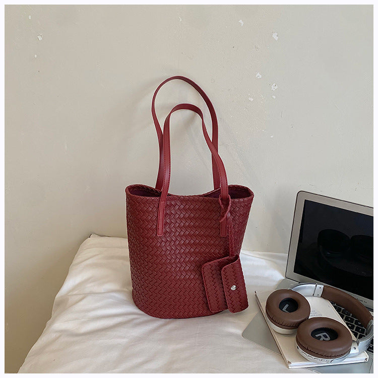 Fashion Woven Large Capacity Bucket - DippedShop Wholesale - #9667