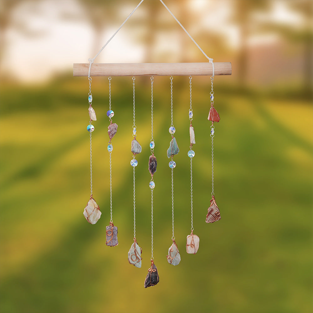 Natural Stones Crystal Chain Hanging Suncatchers MK2CZAS6H7HLS79
