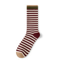 Classic Colorful Striped Mid Calf Socks 6W8FSO775