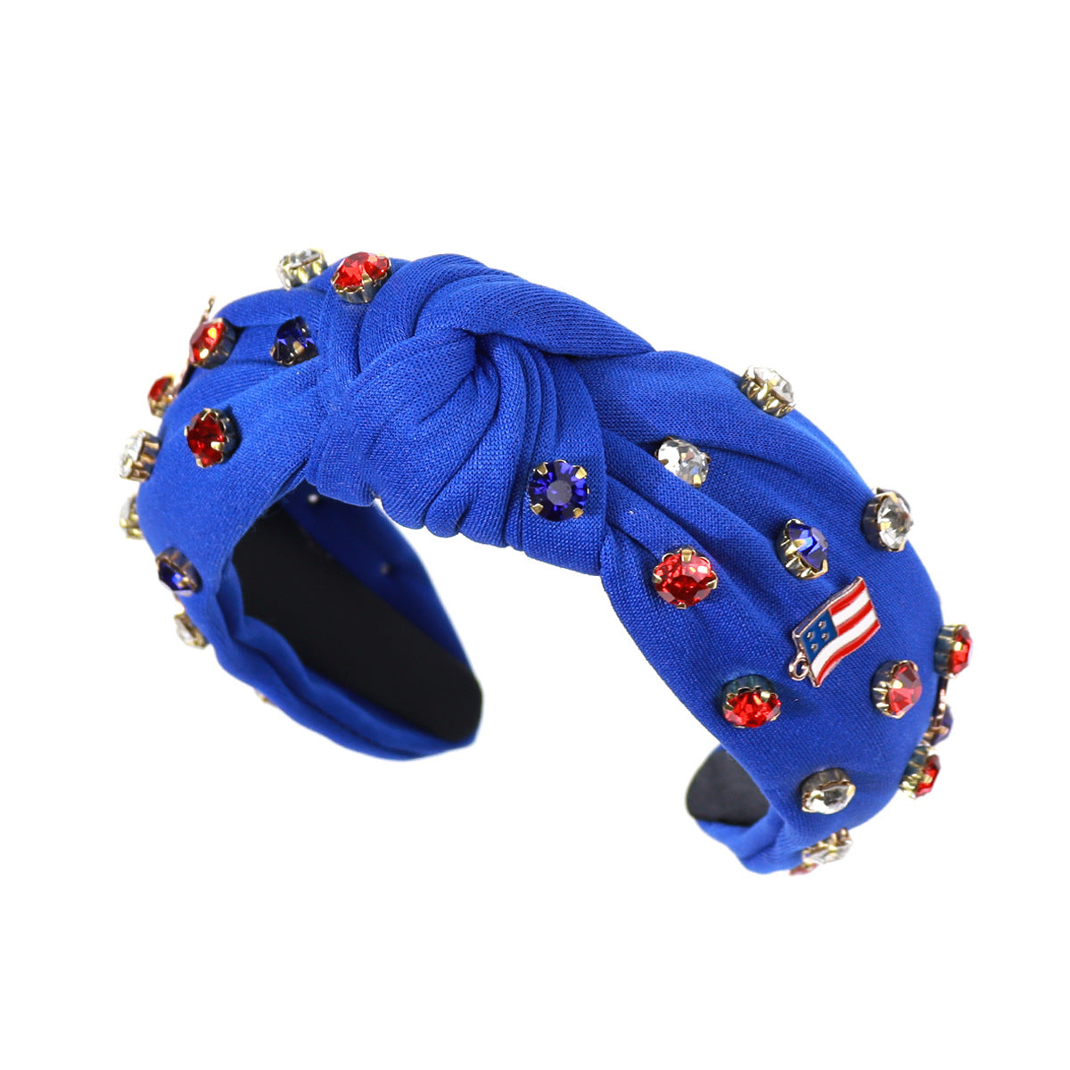Stylish Solid Color Knotted Rhinestones Hair Band 8AS6HBD59T