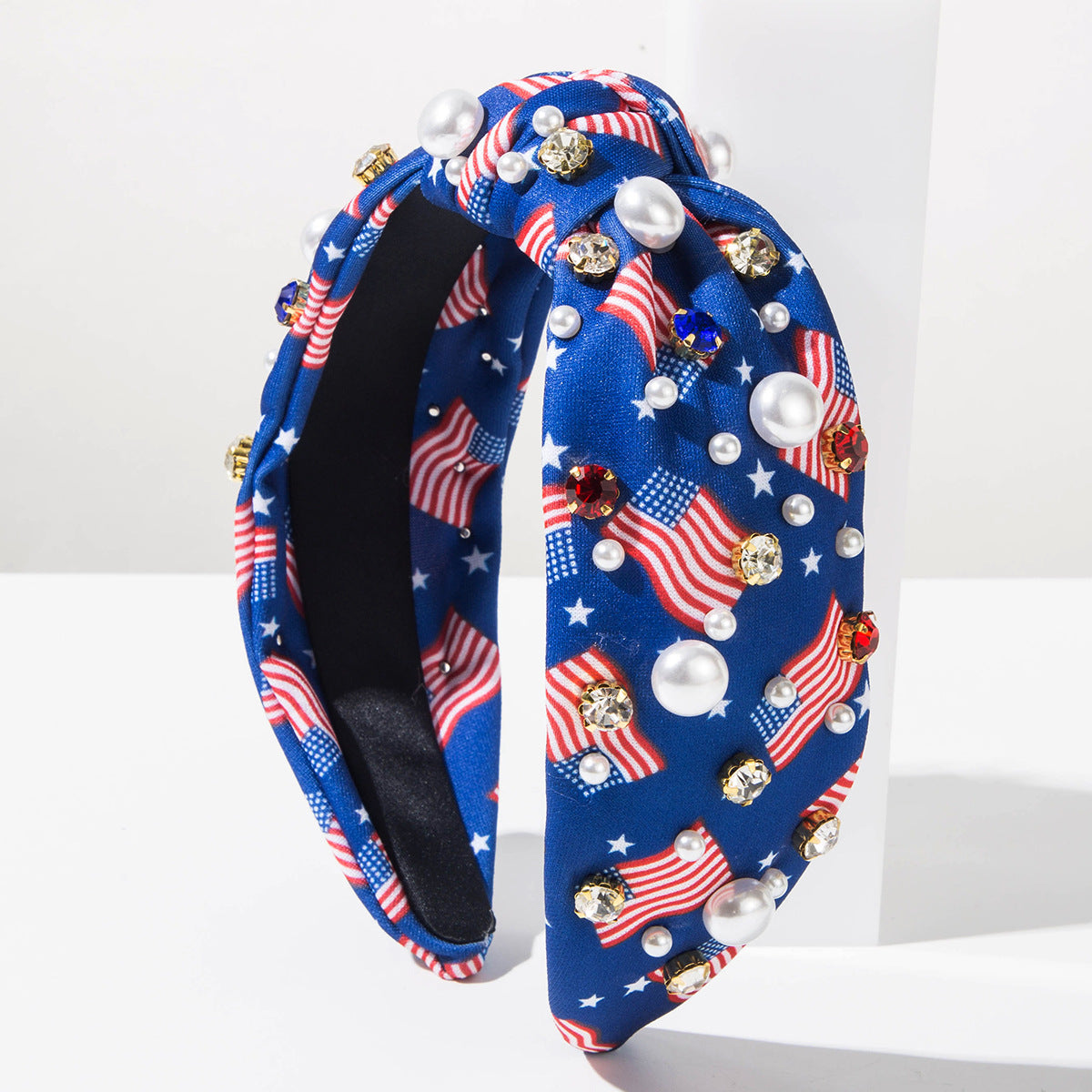Trendy American Flag Pattern Diamonds Hair Band 8AS6HBD57T
