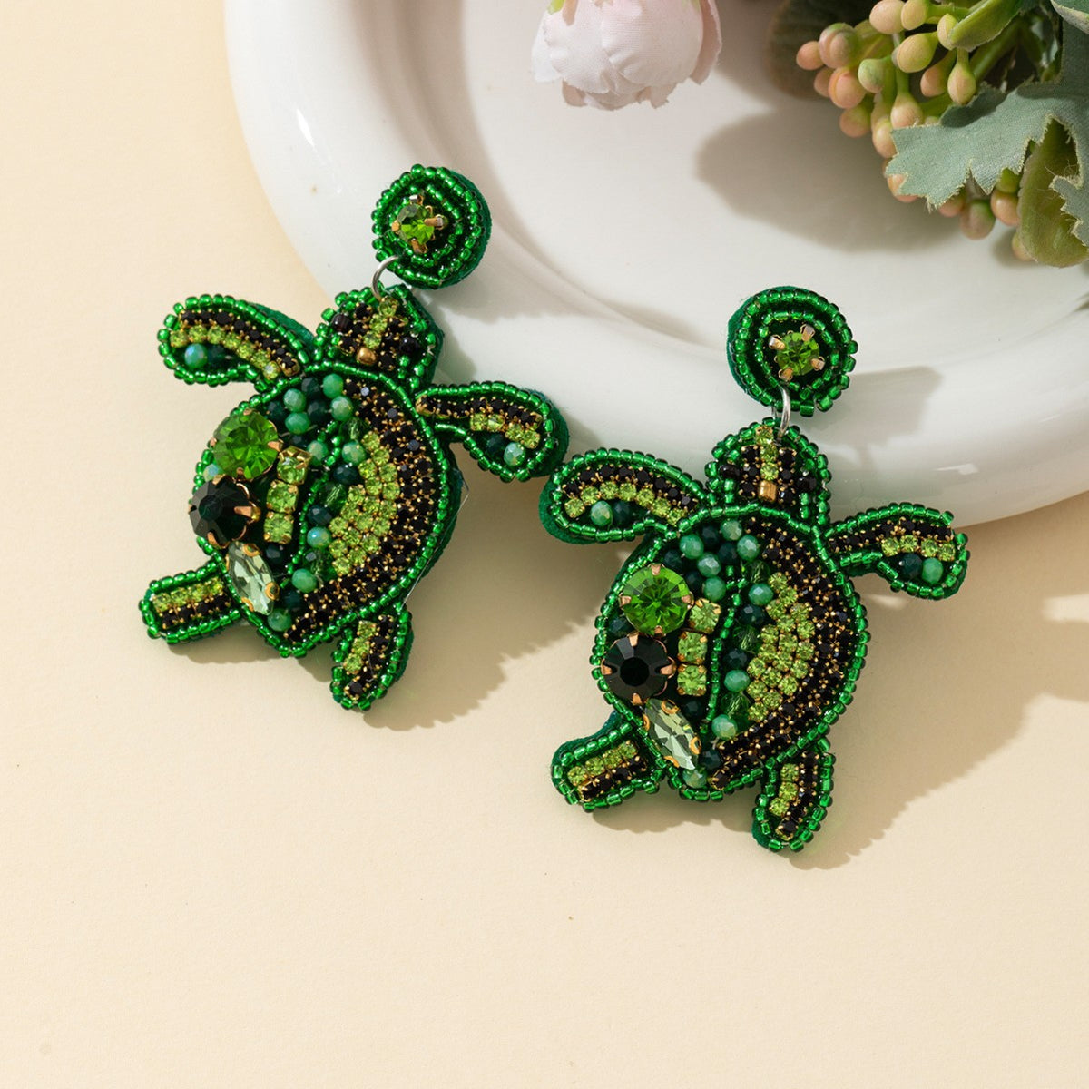 Tortoise Pendant Dangle Earrings - DippedShop Wholesale - #1699