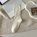Simple Hollow Out Slouchy Crew Socks 6W8FSO814