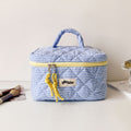 Color Block Plaid Large Capacity Makeup Bag MK2BW6S10BOB57