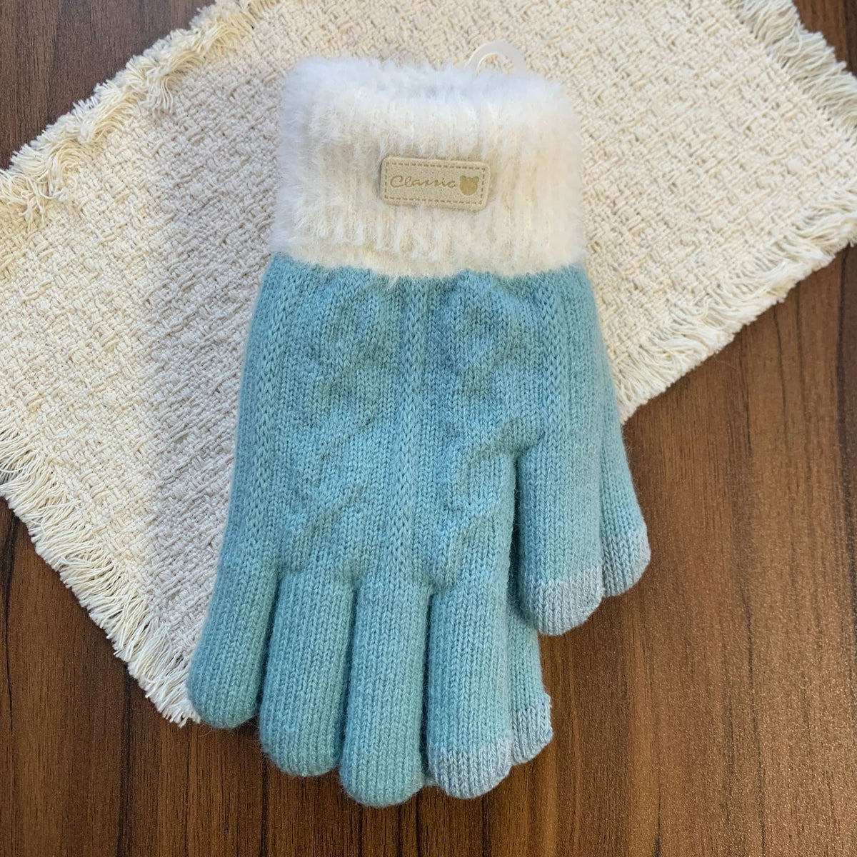 Fuzzy Plush Knit Gloves - DippedShop Wholesale - #8371