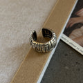 Punk Distressed Twisted Braided Metal Open Ring 6W6JRG299