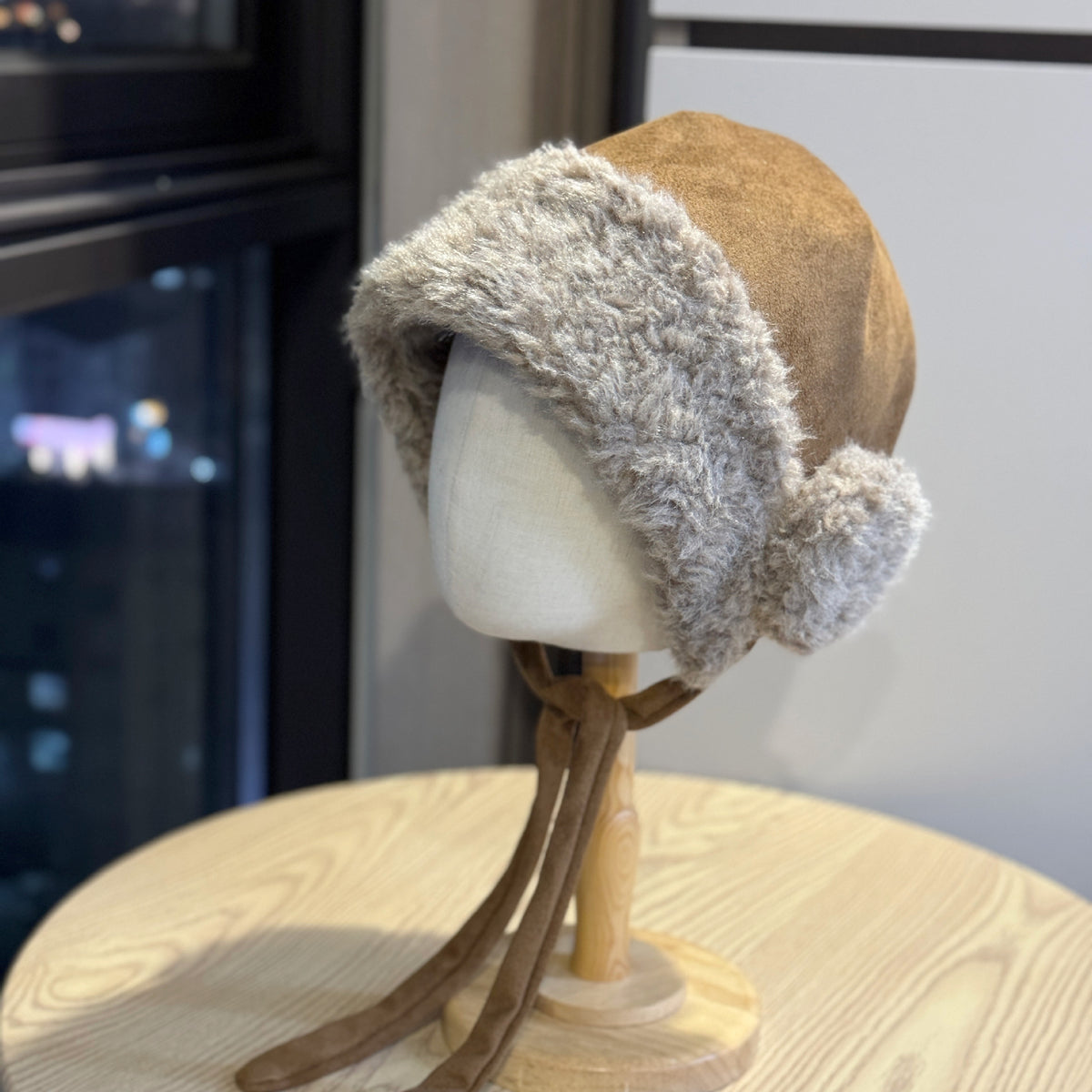 Suede Earflap Pilot Cap - DippedShop Wholesale - #9219