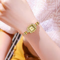 Retro Gold Rhinestone Quartz Bangle Wrist Watch MK2SSAS6W6JWA09