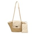 Elegant Raffia Basket Large Capacity Shoulder Bag 6W10BBG1850