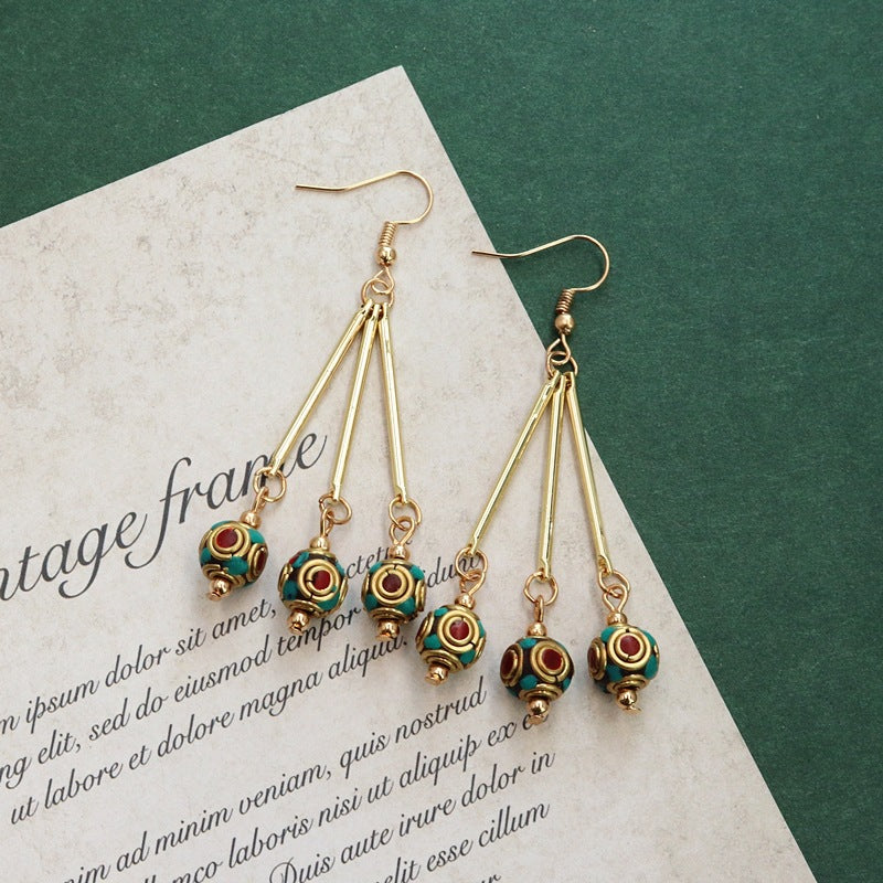 Bohemian Tassel Drop Earrings - DippedShop Wholesale - #6531