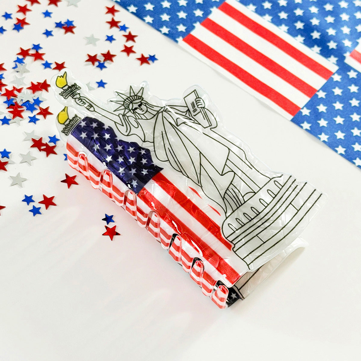 Stylish USA Statue of Liberty Hair Clip 8AS6HCP60T