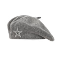 Rhinestone Star Knit Beret - DippedShop Wholesale - #5363
