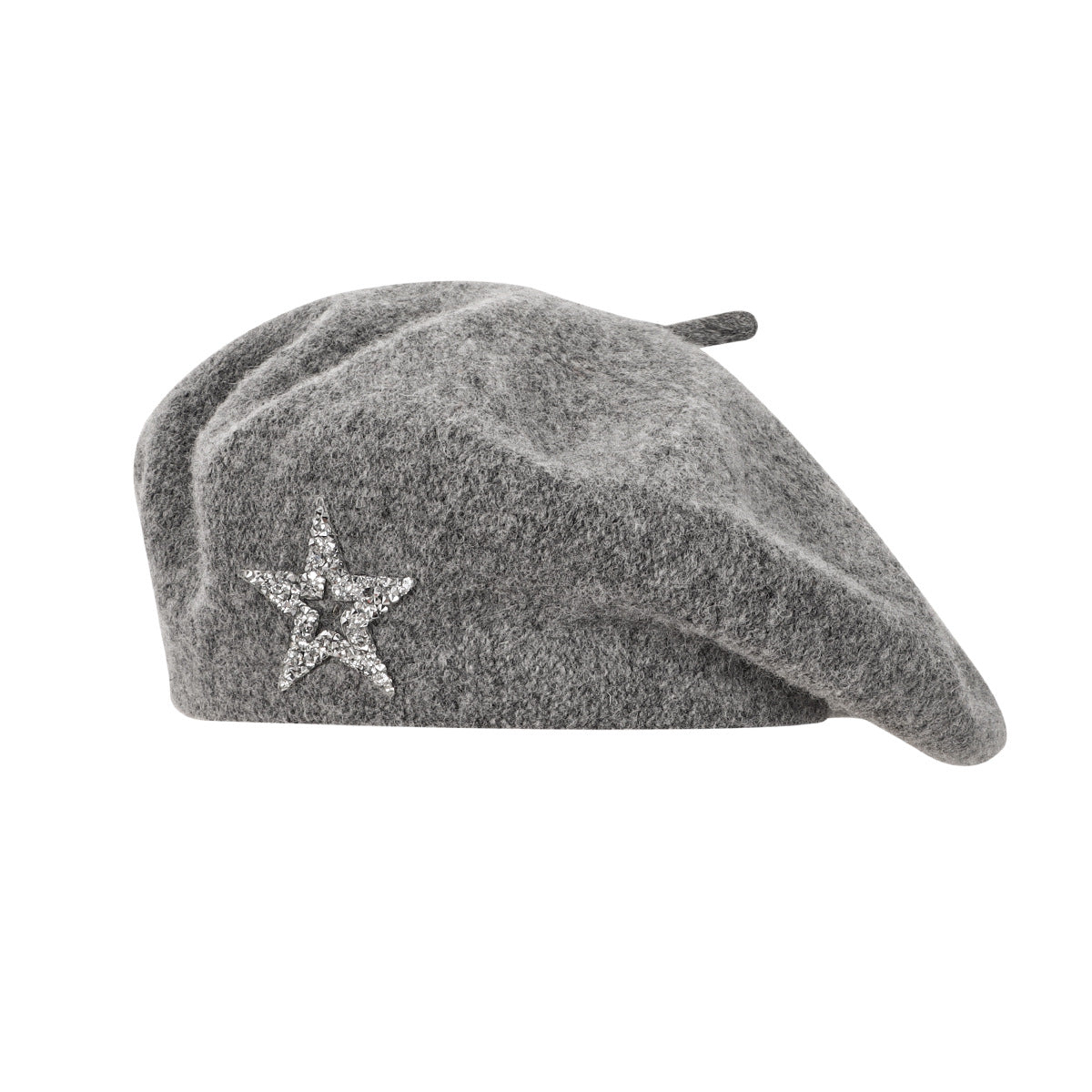 Rhinestone Star Knit Beret - DippedShop Wholesale - #5363