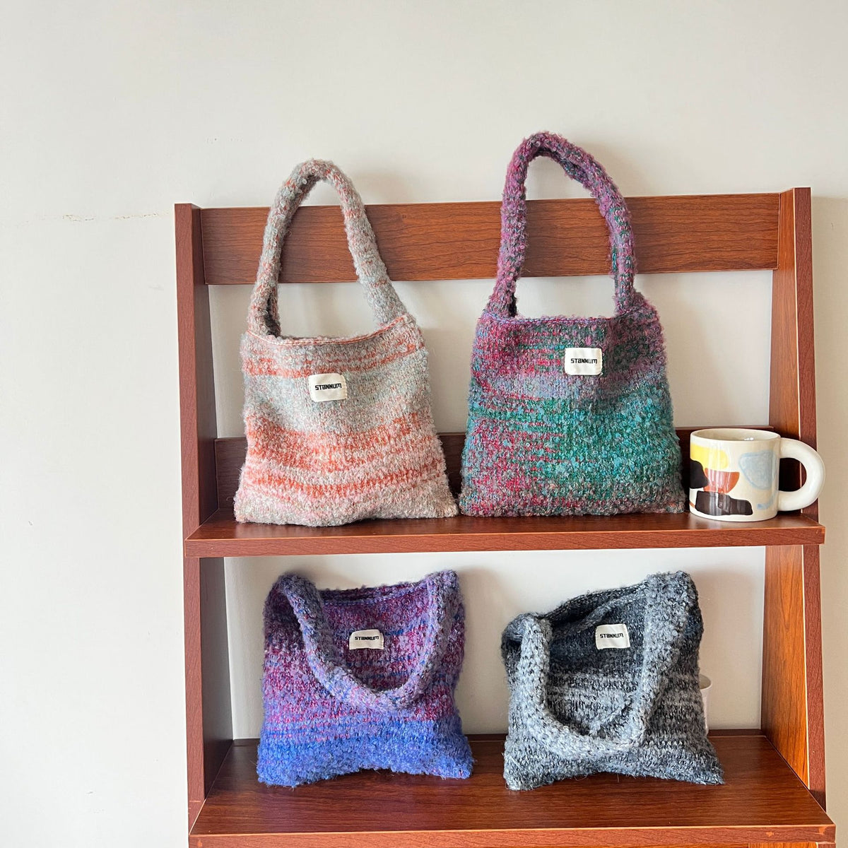 Ombre Knit Shoulder Bag - DippedShop Wholesale - #0579