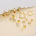 Trendy Cubic Zirconia Floral S - DippedShop Wholesale - #5603
