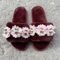 Plush Flower Indoor Slippers - DippedShop Wholesale - #0339
