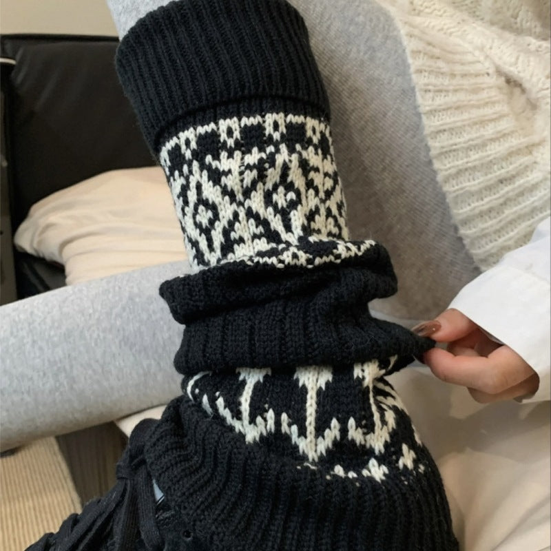 Bohemian Knit Thick Warm Slouch Leg Warmers 6W8FSO878