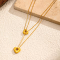 Elegant Gold Plated Hollow Heart Pendant Necklace 6W6JNC635