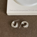 Vintage Gold Plated Twisted C-Shaped Stud Earrings 6W6JER593