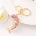 Funny Rhinestones Dolphin Pendant Keychain Bag Charm 6W10BBC632