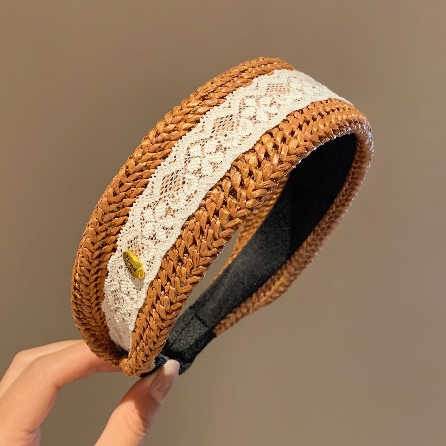 Minimalist Woven Straw Wide Headband 6W6HBD266