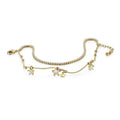 Trendy Double Layered Star Charm Link Bracelet 6W6JBR360