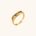 Gold Plated Cubic Zirconia Ring - DippedShop Wholesale - #4019