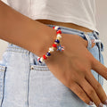 Gold Plated Irregular Beaded Chain Bracelets Set 8ZA6JBR135T